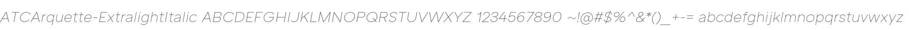 ATCArquette-ExtralightItalic