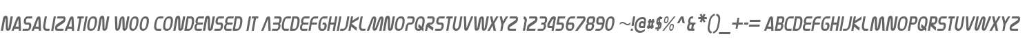 Nasalization W00 Condensed It
