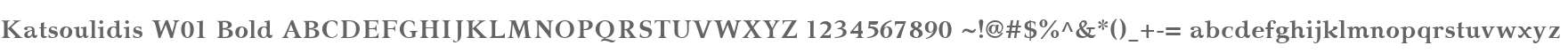 Katsoulidis W01 Bold