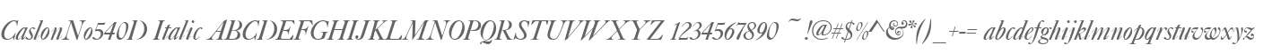 CaslonNo540D Italic