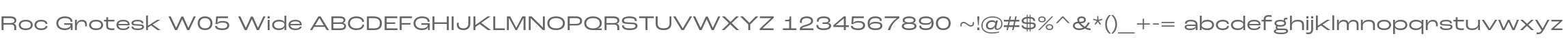Roc Grotesk W05 Wide