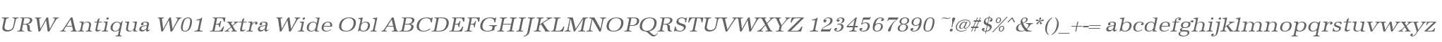 URW Antiqua W01 Extra Wide Obl