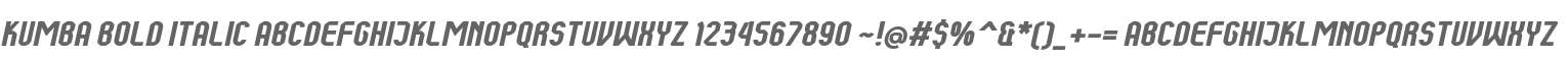 Kumba Bold Italic