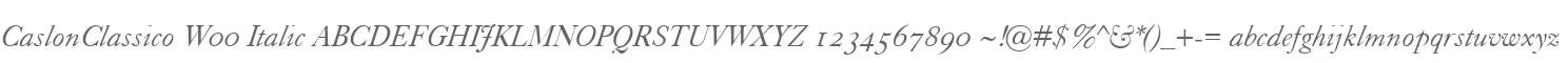 CaslonClassico W00 Italic