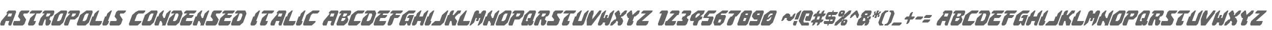 Astropolis Condensed Italic