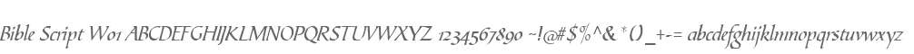 Bible Script W01