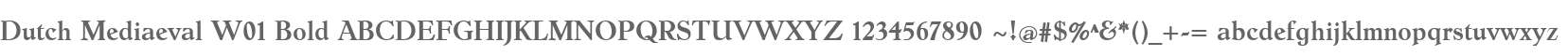 Dutch Mediaeval W01 Bold