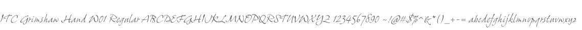 ITC Grimshaw Hand W01 Regular