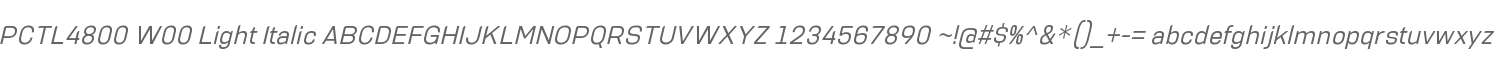 PCTL4800 W00 Light Italic
