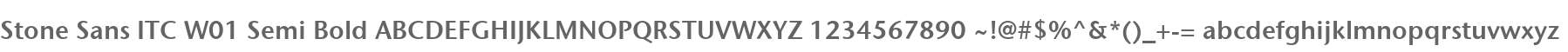 Stone Sans ITC W01 Semi Bold