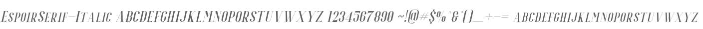 EspoirSerif-Italic