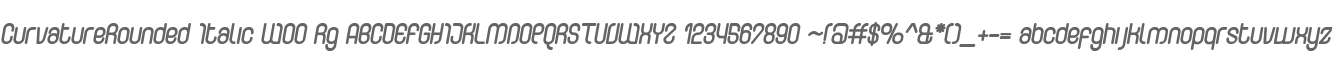 CurvatureRounded Italic W00 Rg