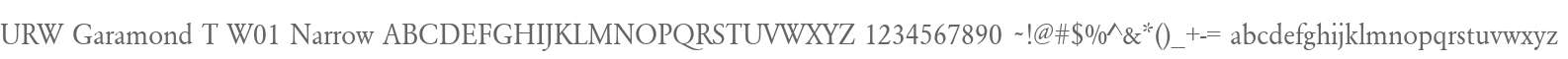 URW Garamond T W01 Narrow