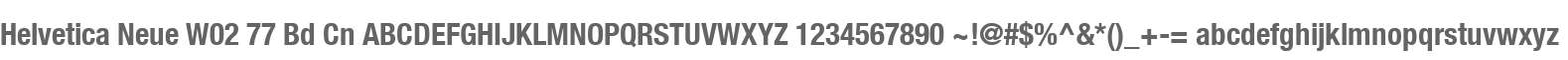 Helvetica Neue W02 77 Bd Cn