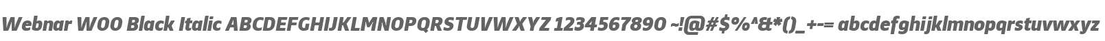 Webnar W00 Black Italic