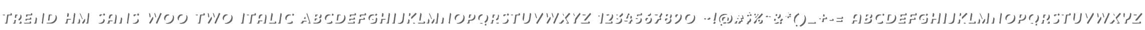 Trend HM Sans W00 Two Italic