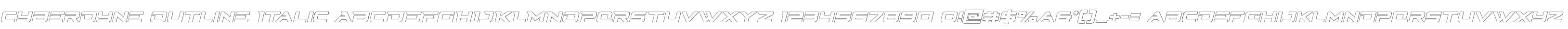 Cyberdyne Outline Italic