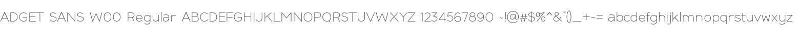 ADGET SANS W00 Regular
