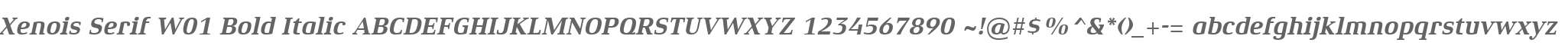 Xenois Serif W01 Bold Italic