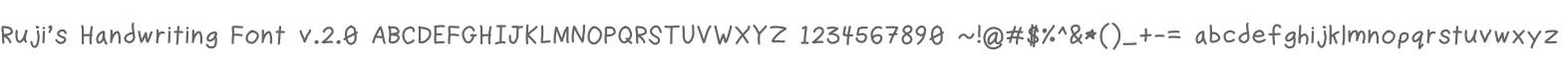Ruji's Handwriting Font v.2.0