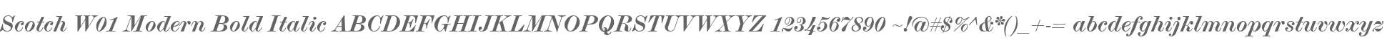 Scotch W01 Modern Bold Italic
