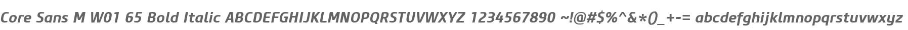 Core Sans M W01 65 Bold Italic