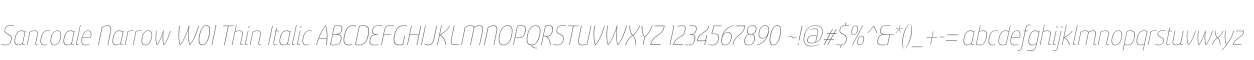 Sancoale Narrow W01 Thin Italic