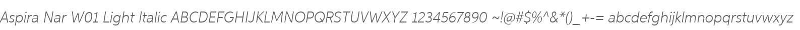 Aspira Nar W01 Light Italic
