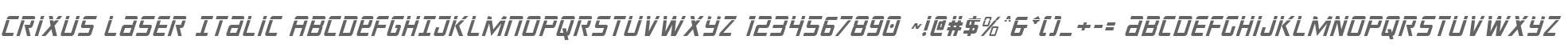 Crixus Laser Italic