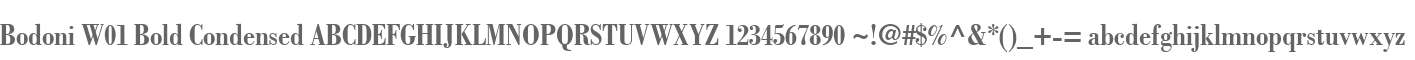 Bodoni W01 Bold Condensed