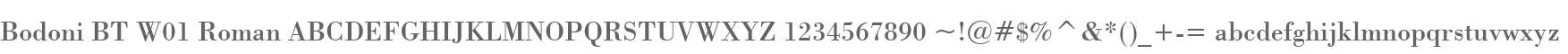 Bodoni BT W01 Roman