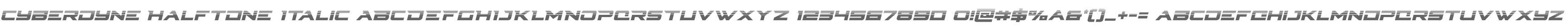 Cyberdyne Halftone Italic