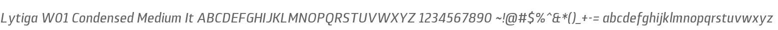 Lytiga W01 Condensed Medium It