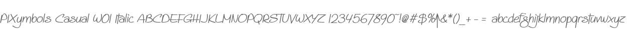 PIXymbols Casual W01 Italic