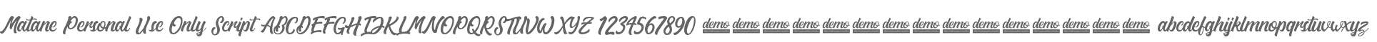 Matane Personal Use Only Script