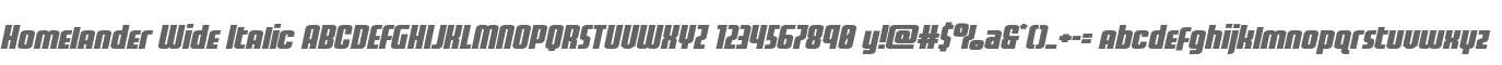 Homelander Wide Italic