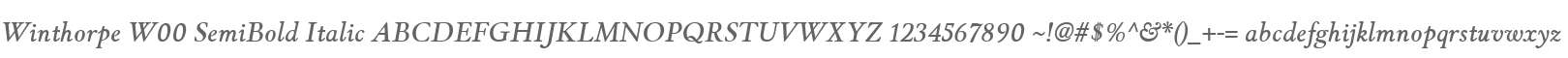 Winthorpe W00 SemiBold Italic