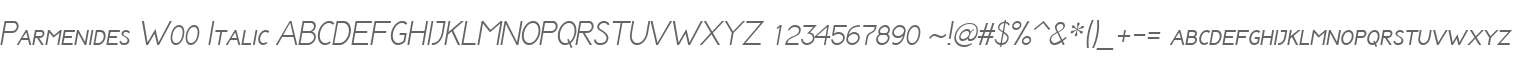 Parmenides W00 Italic