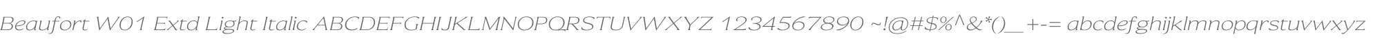 Beaufort W01 Extd Light Italic