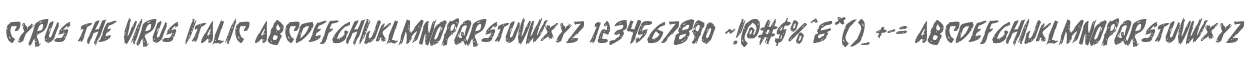 Cyrus the Virus Italic