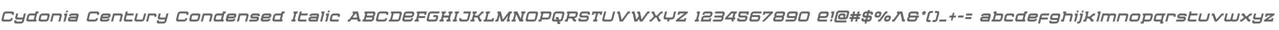 Cydonia Century Condensed Italic