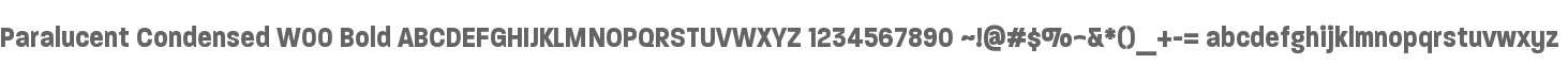 Paralucent Condensed W00 Bold