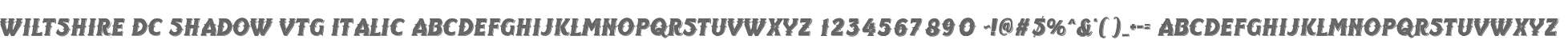 Wiltshire Dc Shadow Vtg Italic