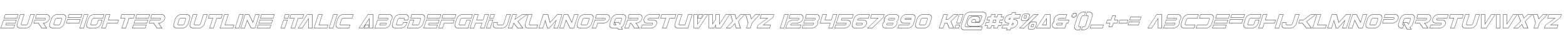 Eurofighter Outline Italic