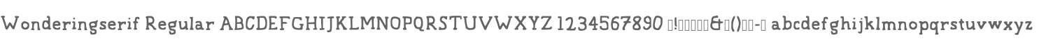 Wonderingserif Regular