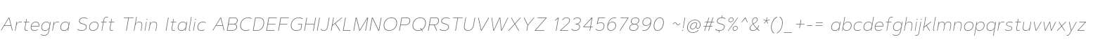 Artegra Soft Thin Italic
