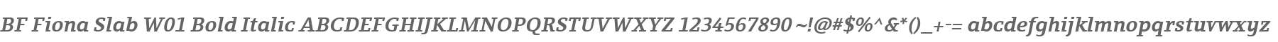 BF Fiona Slab W01 Bold Italic