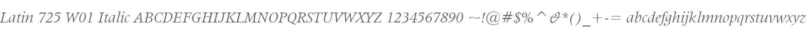 Latin 725 W01 Italic