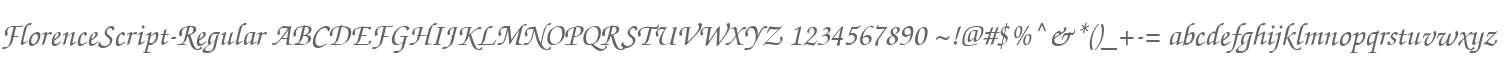 FlorenceScript-Regular