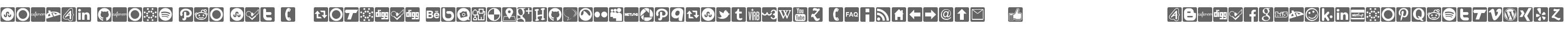 Social Icons Pro Set 1 - Rounded
